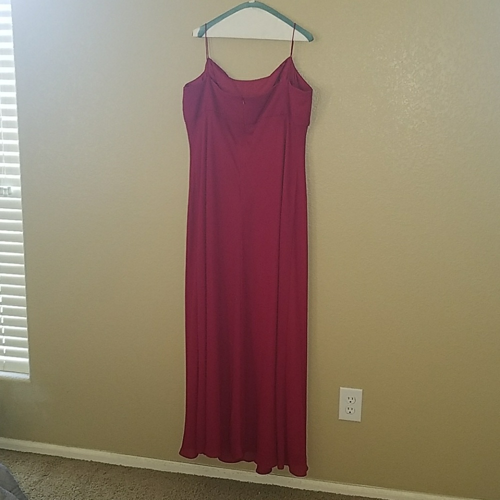 Brick Red Formal Dress with Wrap